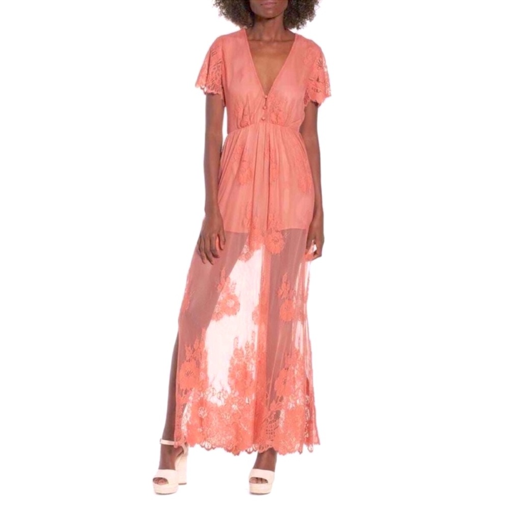 Show Me Your Mumu Lace Kimono Romper
